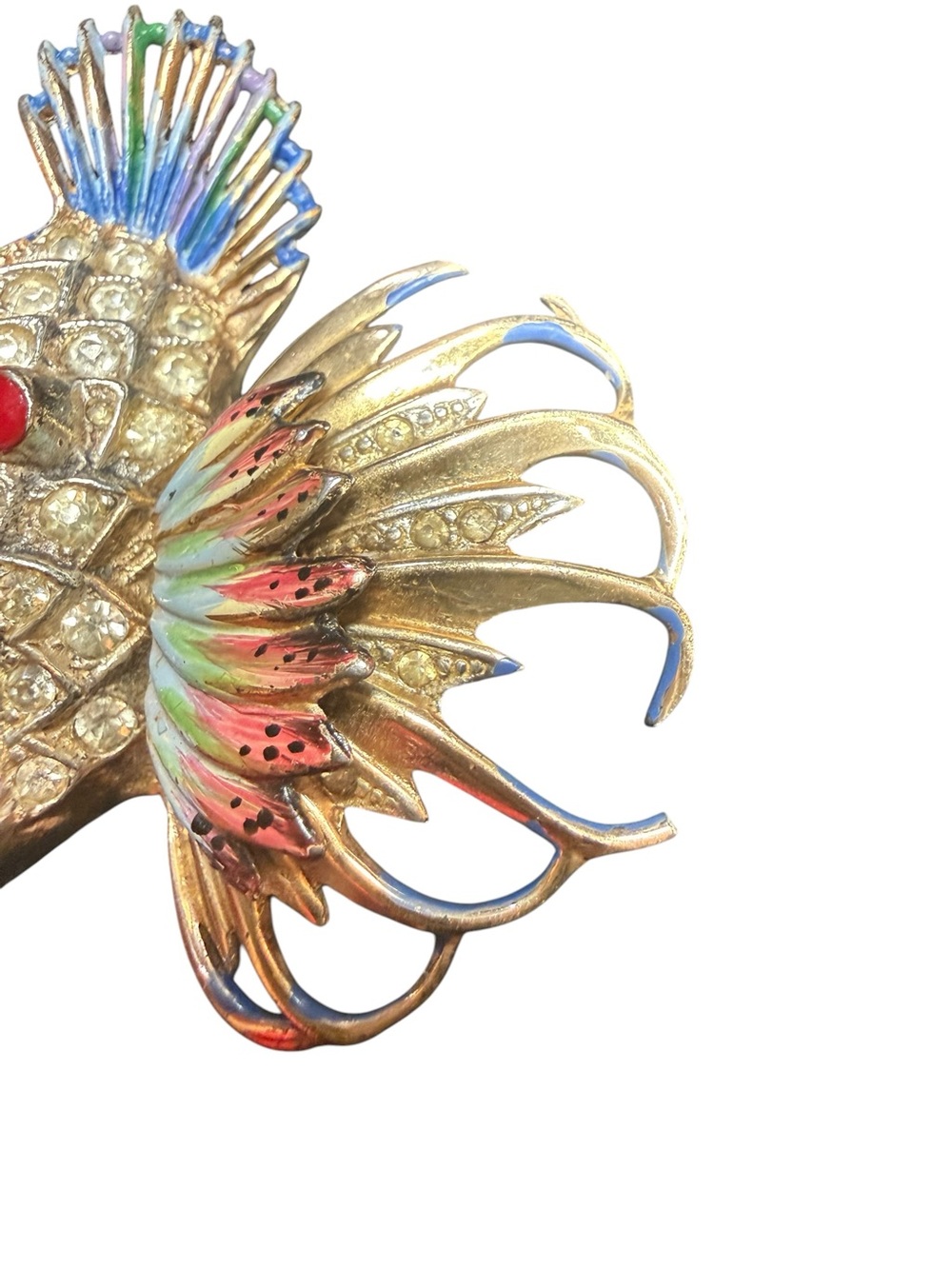 Vintage 1944 Coro Craft Sterling Rock Fish Brooch – Adolph Katz Signed Figural - Picture 13 of 14